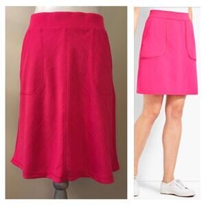 T by Talbots Slub Terry Knit Skirt Fuchsia - Size Large